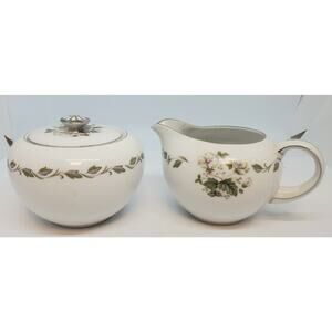 Irene By Flair #4149 Fine China Japan Creamer & Sugar Bowl